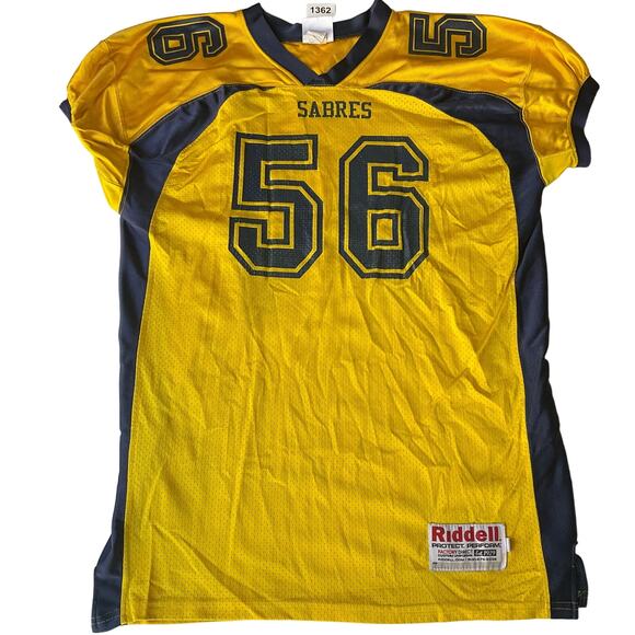 Riddell Kid’s Short sleeve Sport Shirt Size 3XL, Yellow , 56 Sabres - Picture 1 of 8